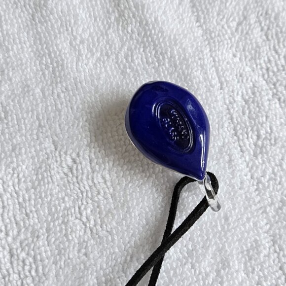 NECKLACE - Authentic Murano glass - unique blue & gold teardrop pendant - Picture 5 of 6